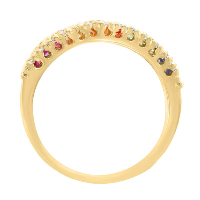 EFFY 14K Gold Diamond Multi Sapphire Ring