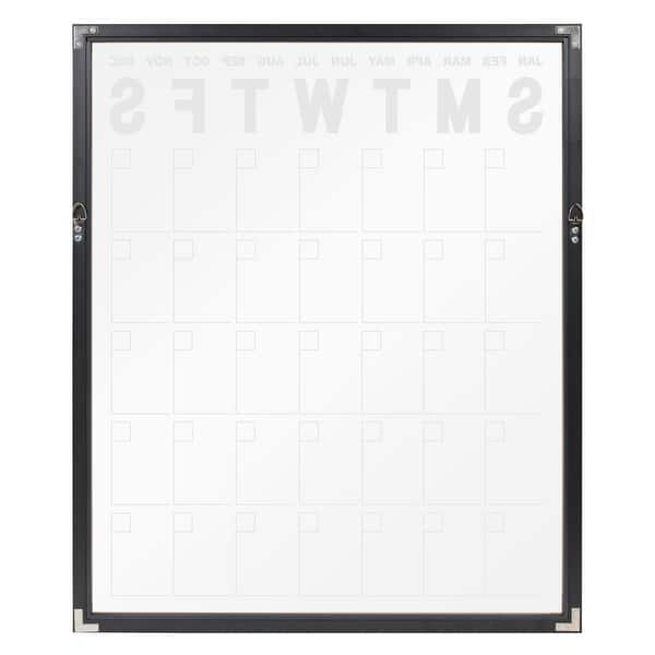Kate and Laurel Calter Framed Erasable Acrylic Monthly Wall Calendar -  25.5x31.5 - Overstock - 19621083