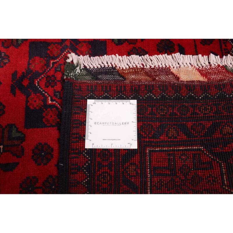ECARPETGALLERY Hand-knotted Finest Khal Mohammadi Red Wool Rug - 4'11 x 6'4