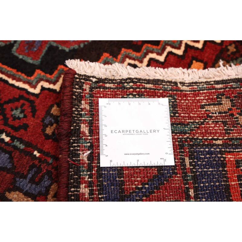 ECARPETGALLERY Hand-knotted Anatolian Vintage Black, Red Wool Rug - 5'2 x 9'9