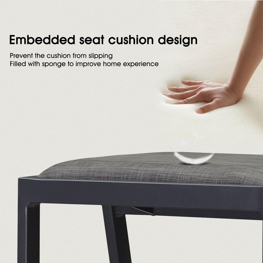 PURPLE LEAF Outdoor Dining Chairs Set of 2 Patio Bar Hight Stools with Cushion