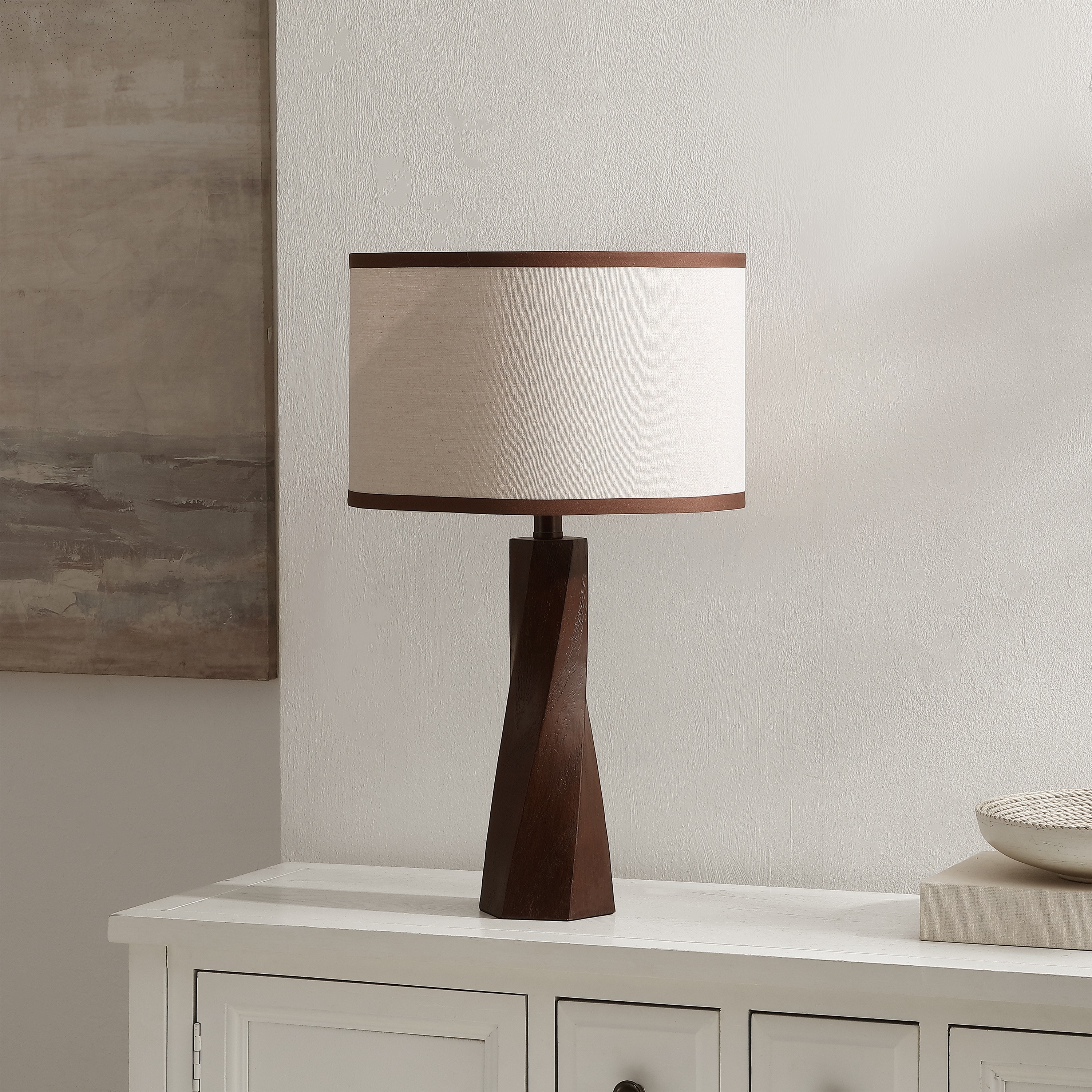 SAFAVIEH Lighting Enza, 24-inch, Resin Table Lamp - 14"W x 14"D x 24"H