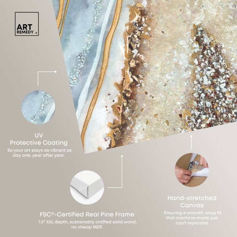 Art Remedy Clarity Art Gallery Wrapped Mineral, Agate & Geode 1 Piece Canvas Wall Art
