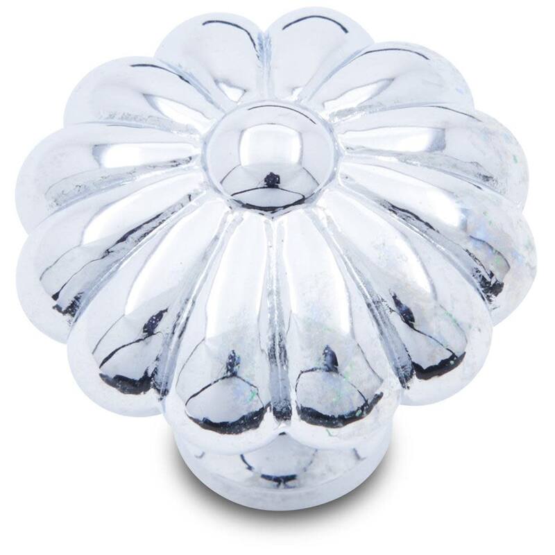 RK International CK 3248 Large Melon 1-1/2" Solid Metal Flower - Chrome