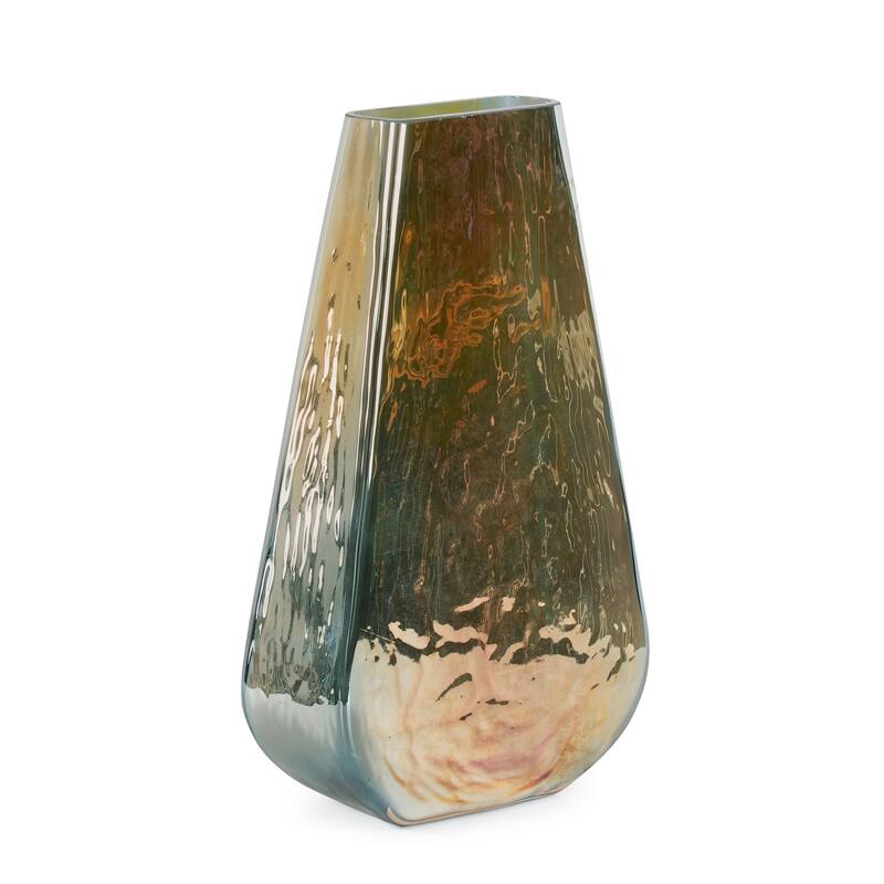 Allan Andrews Handmade Contemporary Burnished Iridescent Decorative Glass Vase