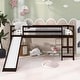 preview thumbnail 5 of 14, Stylish & Simple Twin Size Loft Bed with Slide, Sturdy Construction & Safety Guaranteed, Multifunctional Design, Espresso