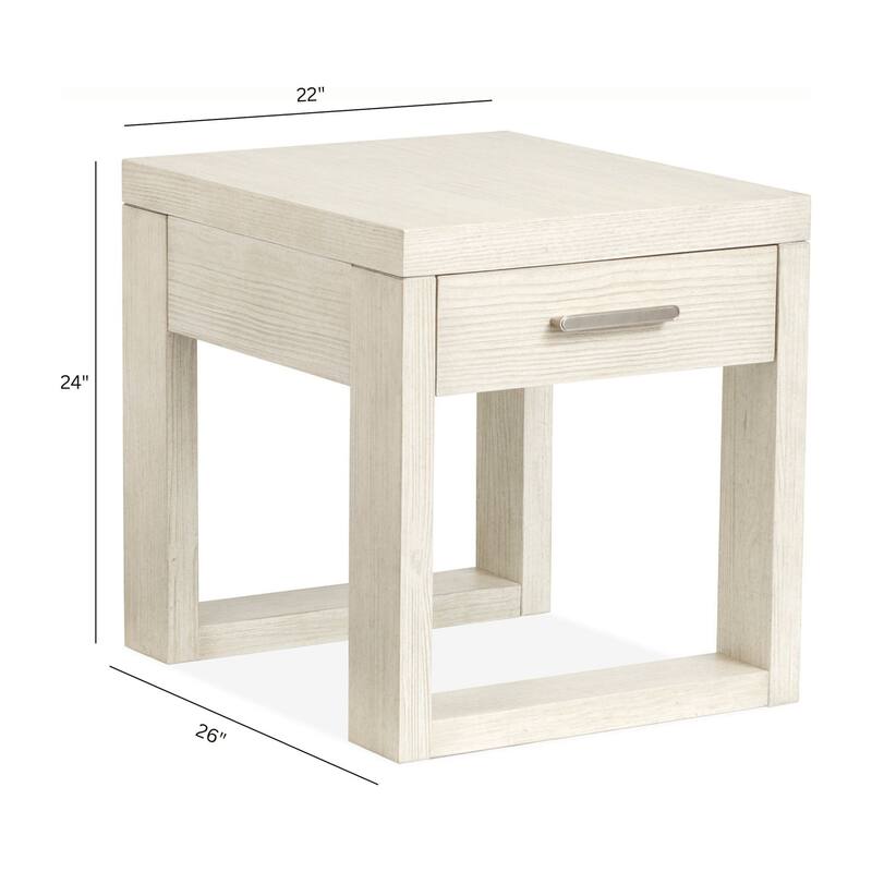 Magnussen Home Refton Balboa Mist Rectangular End Table - 22''W x 26''D x 24''H