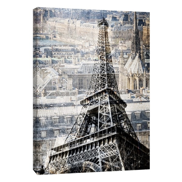 PTM Images 9-109028 PTM Canvas Collection 10" x 8" - "Paris" Giclee Eiffel Tower Art Print on Canvas