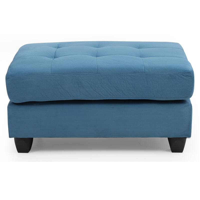 Upholstered Tufted Ottoman - 38" - Blue