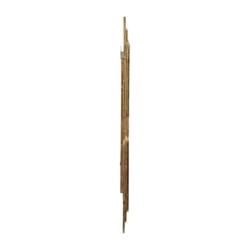 Sagebrook Home Modern Glam 39" Mounted Metal Wall Mirror Contemporary Gold Decorative Hanging Mirror - 32" x 1" x 40"