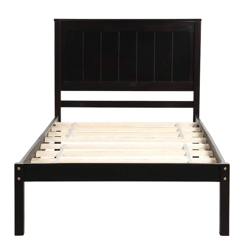 Platform Bed Frame with Headboard, Wood Slat Support - Queen,Full,Twin, No Box Spring Needed, Easy Assembly