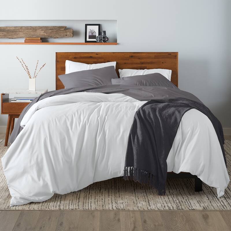Ella Jayne 100% Cotton Sateen 500 Thread Count Deep Pocket 4-piece Sheet Set - Charcoal - Full