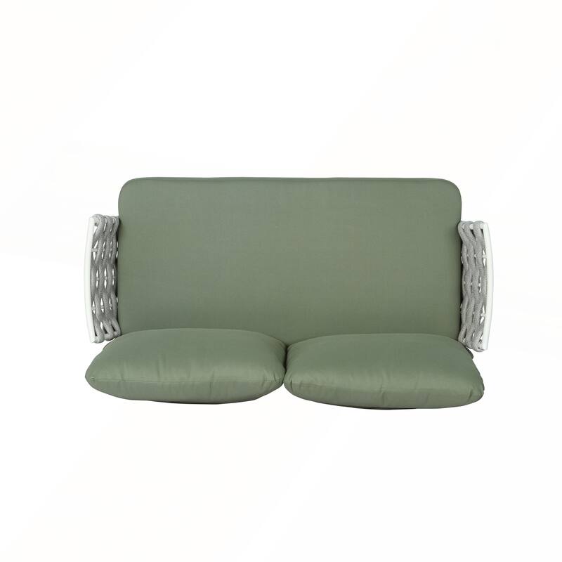 Mariano Steel Loveseat and Table