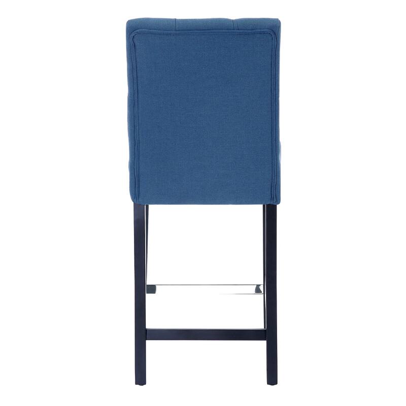 Carter 24" Classic Button Tufted Counter Stool (Set of 2)