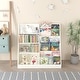preview thumbnail 3 of 12, Multifunctional 4 Tier Wooden Kids Bookshelf with Display Stand