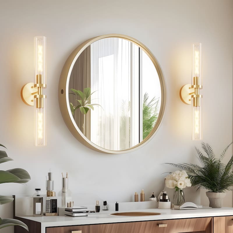 Modern Gold Bathroom Sconces Set of 2