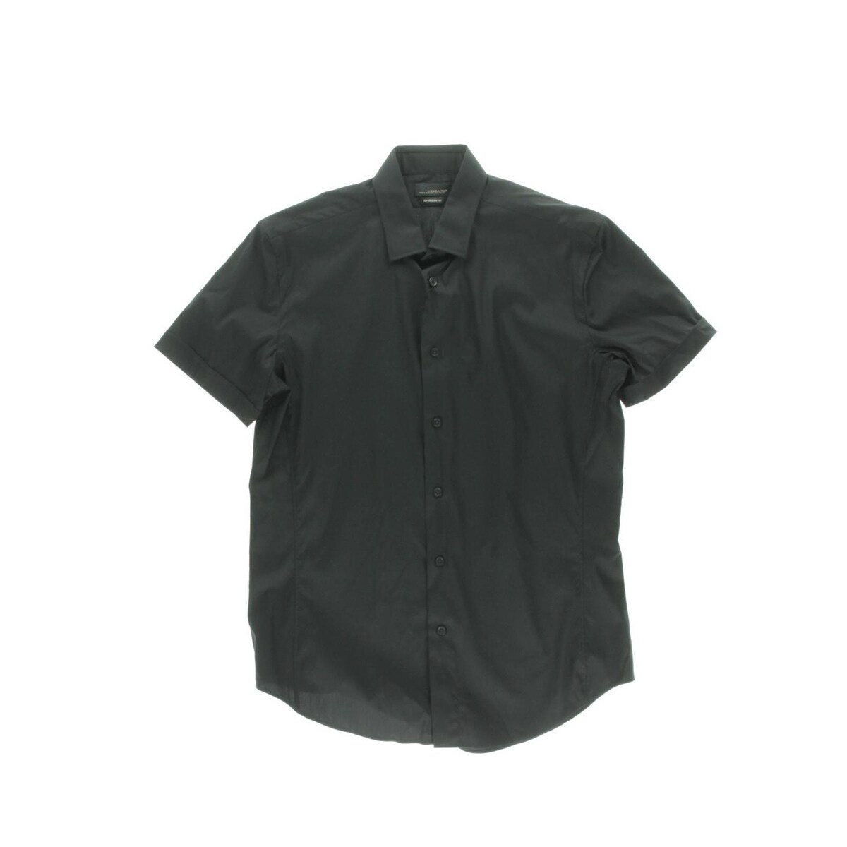 Shop Zara Black Tag Mens Button Down Shirt Super Slim Fit Short