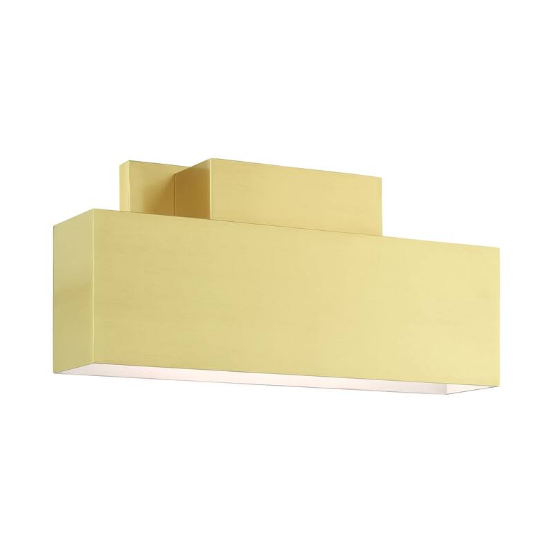 Livex Lighting Lynx 2 Light 7" Tall Outdoor Wall Sconce - Satin Brass