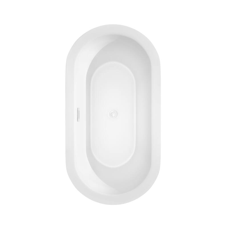 Wyndham Collection Mermaid 60" Free Standing Acrylic Soaking Tub with