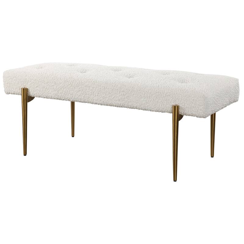 Uttermost 23572 Olivier 49-1/2" Wide Stainless Steel Framed Bench