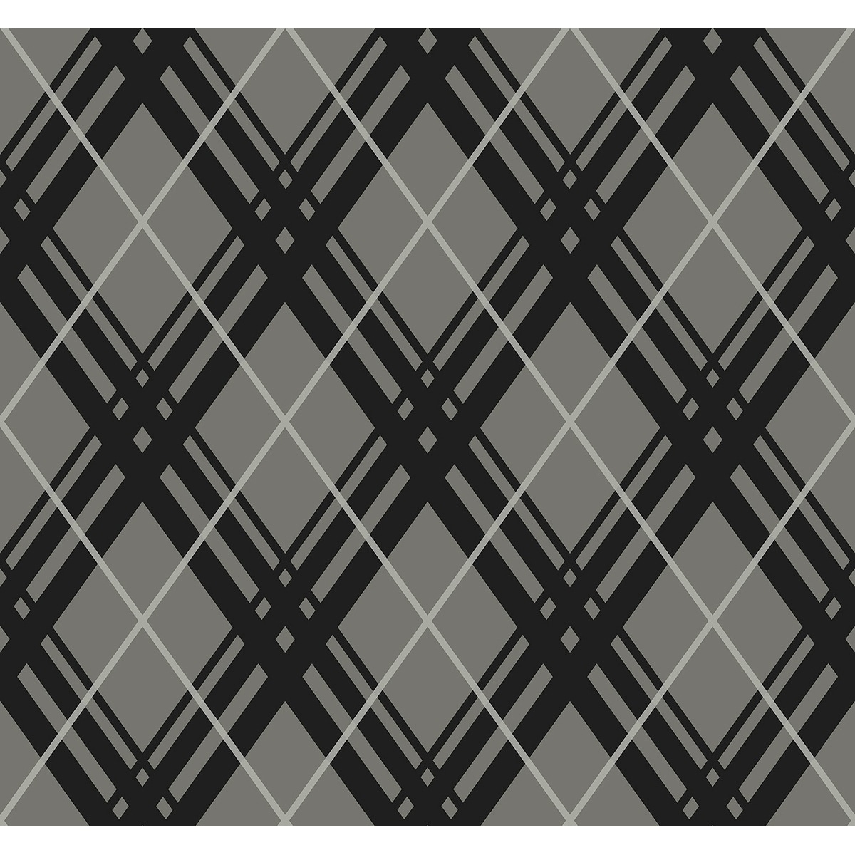 Seabrook Designs Bias Diamond Plaid Unpasted Wallpaper