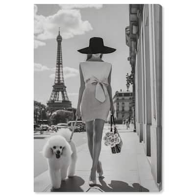 Poodle Paris Canvas by Art Remedy, Gallery Wrapped