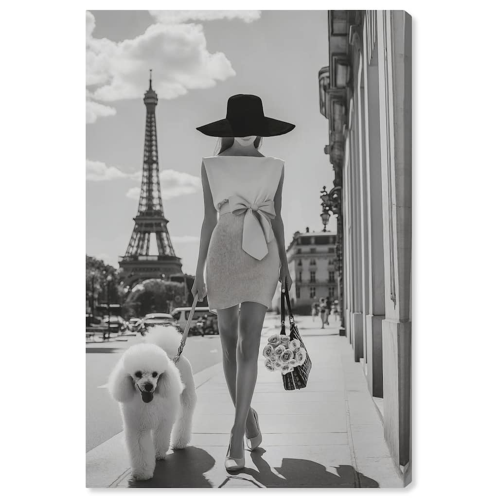 Poodle Paris Canvas by Art Remedy, Gallery Wrapped