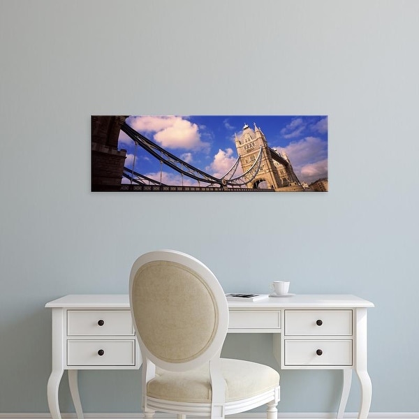 Easy Art Prints Panoramic Images's 'Low angle view of a bridge, Tower Bridge, London, England' Premium Canvas Art