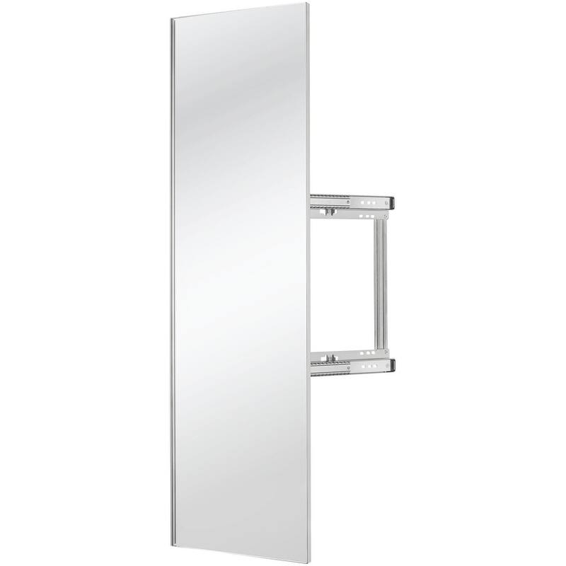 Rev-A-Shelf Sidelines 48 Inch Pull Out Mirror with Soft Close - Silver