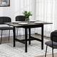 preview thumbnail 1 of 6, HOMCOM Folding Dining Table with Solid Wood Frame, Collapsible Drop Leaf Table for Small Spaces, Extendable Kitchen Table, Black Black