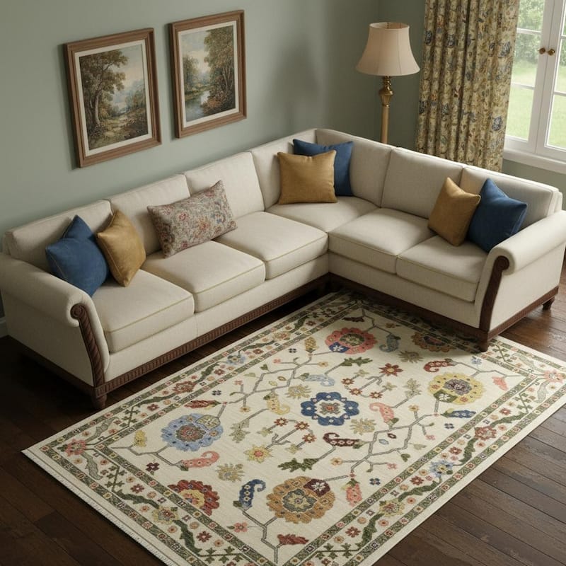 HomeRoots Oriental Traditional Rectangle Area Rug - 10' X 13'