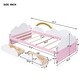 preview thumbnail 6 of 7, Fun Sky-Themed Kids Twin Size Platform Bed with Clouds and Rainbow Decor, Wooden Storage Slat Bed with 2 Drawers