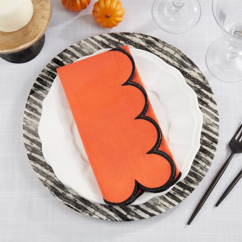 Sweet Edge Scalloped Napkin (Set of 4) - 20"x20"