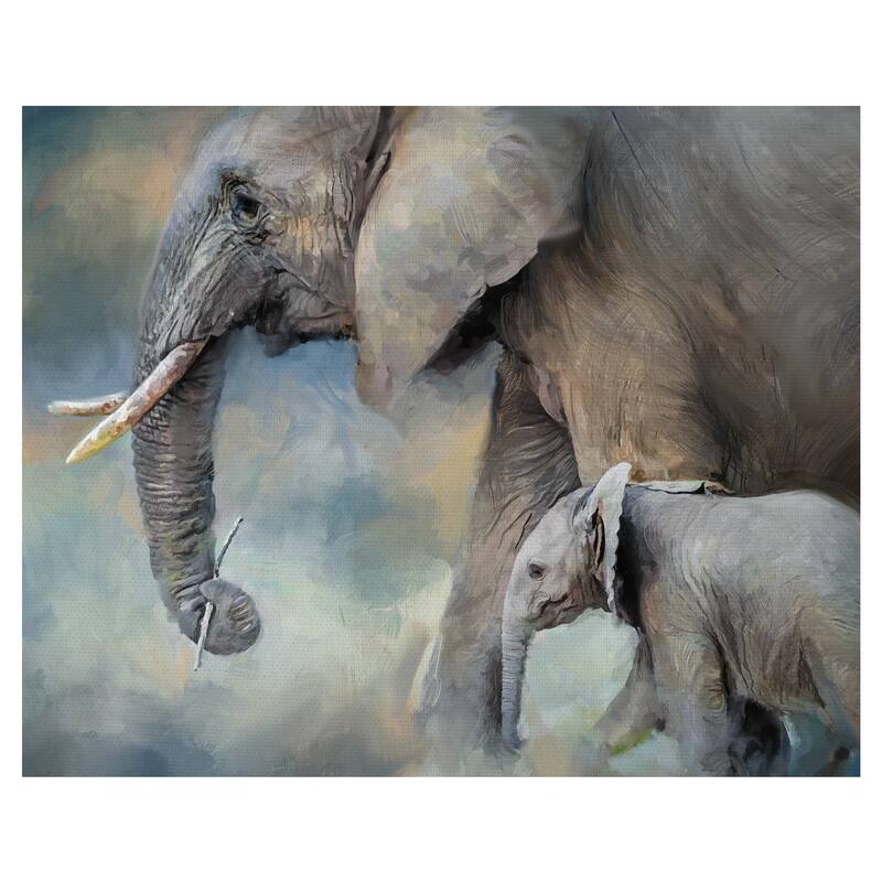 Elephant Family by Studio Arts Canvas Art Print