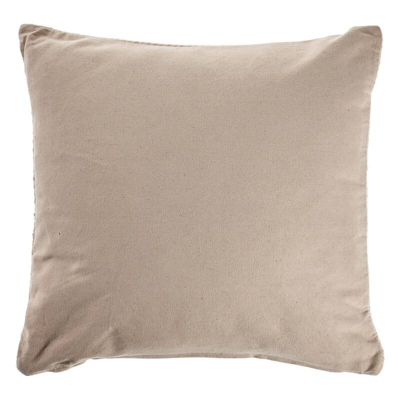 Sevita Natural Light Cream Solid Throw Pillow