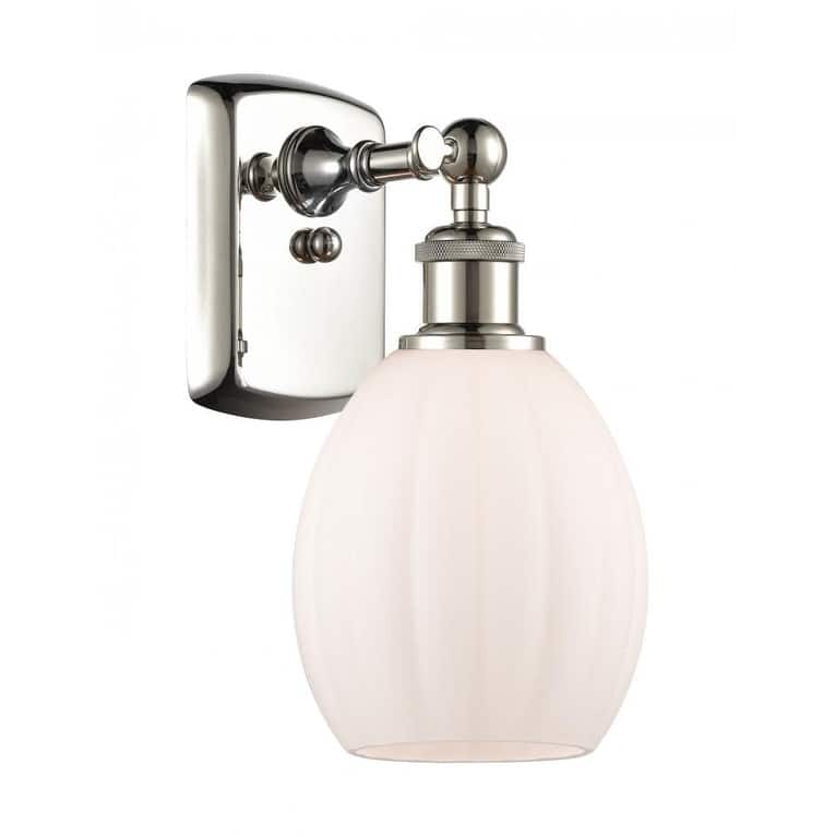 Innovations Lighting Eaton 12" Tall Bathroom Sconce - Polished Nickel / Matte White