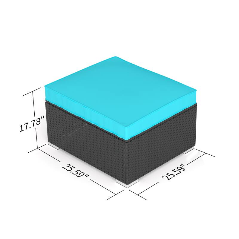 Zenova Rattan 2 or 7piece Wicker Sofa Conversation Set Outdoor Patio Seating Sofa Set On Sale