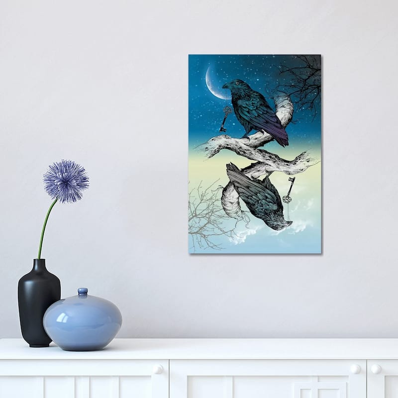 iCanvas "Raven Night And Day" by Rachel Caldwell Canvas Print - 18x12x1.5