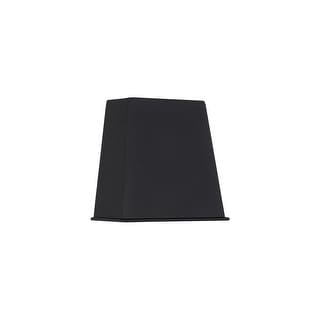 Integrated LED Outdoor Night Sky Friendly Enclosed Rectangular Wall Lantern in Black