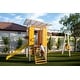 preview thumbnail 2 of 17, Forest - Modern Backyard Outdoor Swing Set 2 Swings And Trapeze Bar - Natural