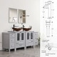 preview thumbnail 113 of 146, 72" Bathroom Vanity Set Glass Ceramic Vessel Sink Side Cabinet Combo
