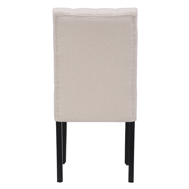 Grandview Tufted Upholstered Linen Fabric Dining Chair