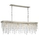 preview thumbnail 1 of 3, Winfield 6 Light Antique Silver Linear Chandelier