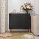 preview thumbnail 29 of 56, Clihome 2-Door Storage Media Accent Buffet Sideboard Black