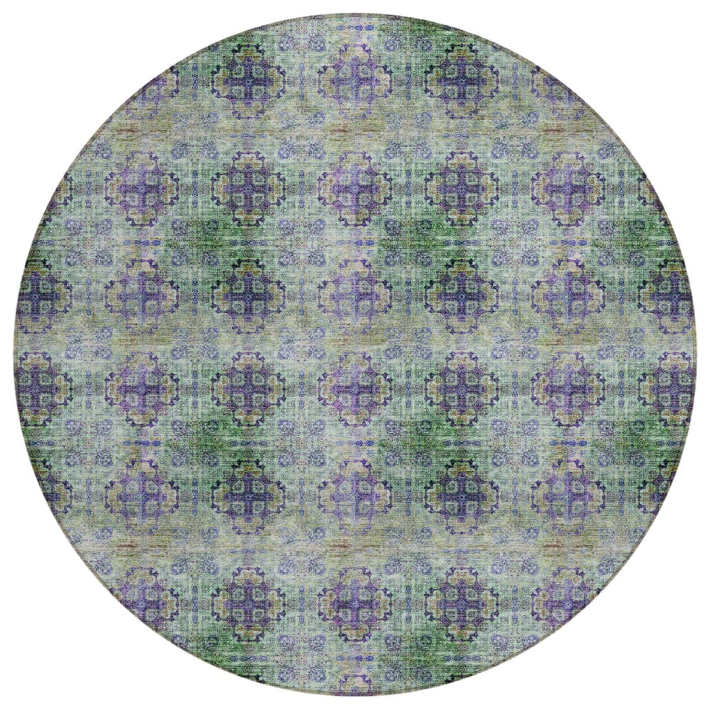 Altolu Garden-Inspired Weather Resistant Classic Meets Modern Runner Outdoor Rug