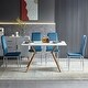 preview thumbnail 17 of 31, Grondin Modern Minimalist Style Upholstered Dining Chair Set with High Density Sponge Padded and Chrome Metal Legs