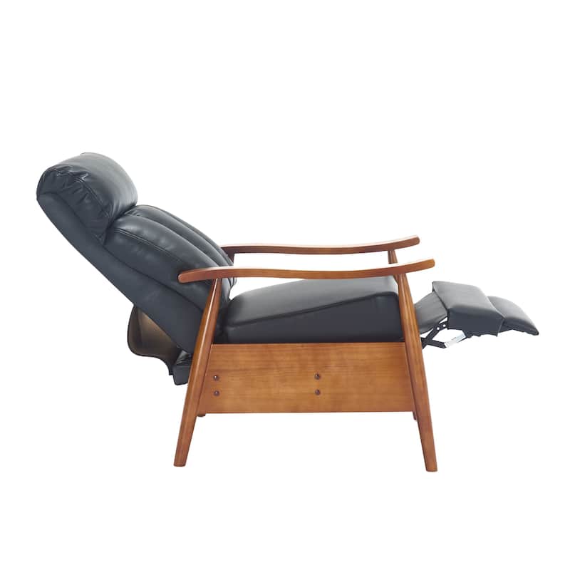 Modern 26.38" Upholstered Adjustable Chaise Lounge Chair with Wood Frame for Living Room