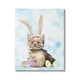 preview thumbnail 1 of 8, Stupell Industries Easter Yorkie Puppy Bunny Ears Patterned Eggs Canvas Wall Art - Blue 24 x 30