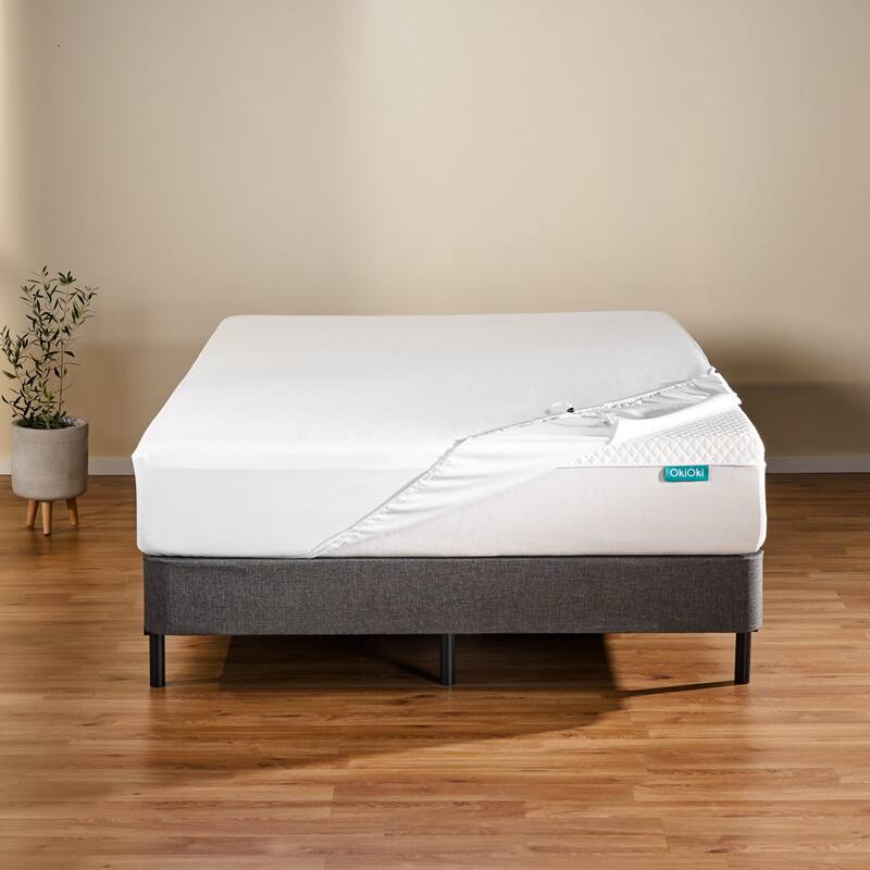 Christopher Knight Home - OkiOki Modern Fabric Mattress Protector with Waterproof Breathable Cooling Design