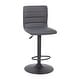 preview thumbnail 14 of 111, Modern Vinyl Stitch Back Adjustable Height Barstool - 16"W x 19"D x 35" - 44"H